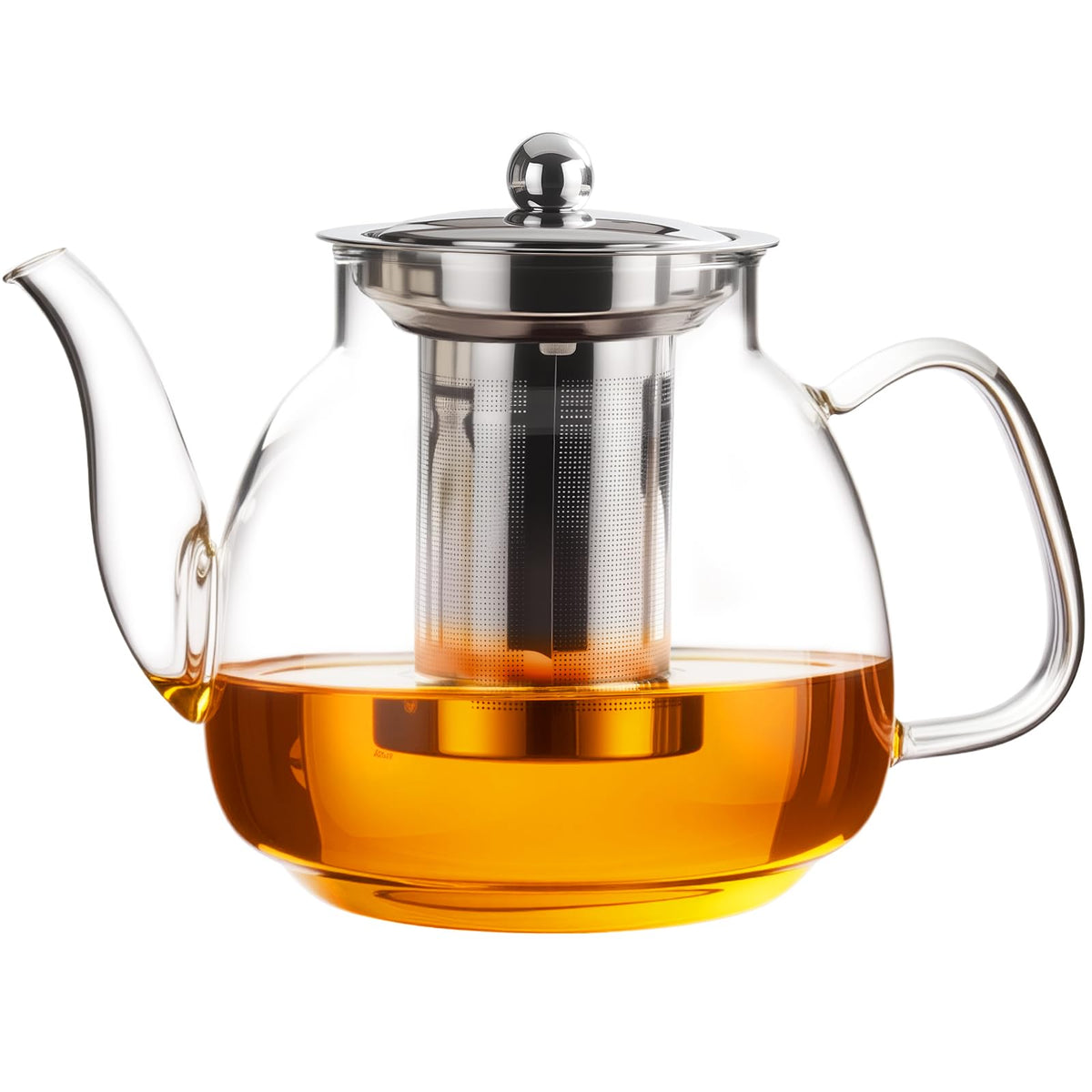 PARACITY Glass Teapot with Infuser, 34 oz Stovetop Tea Kettle, Long Spout