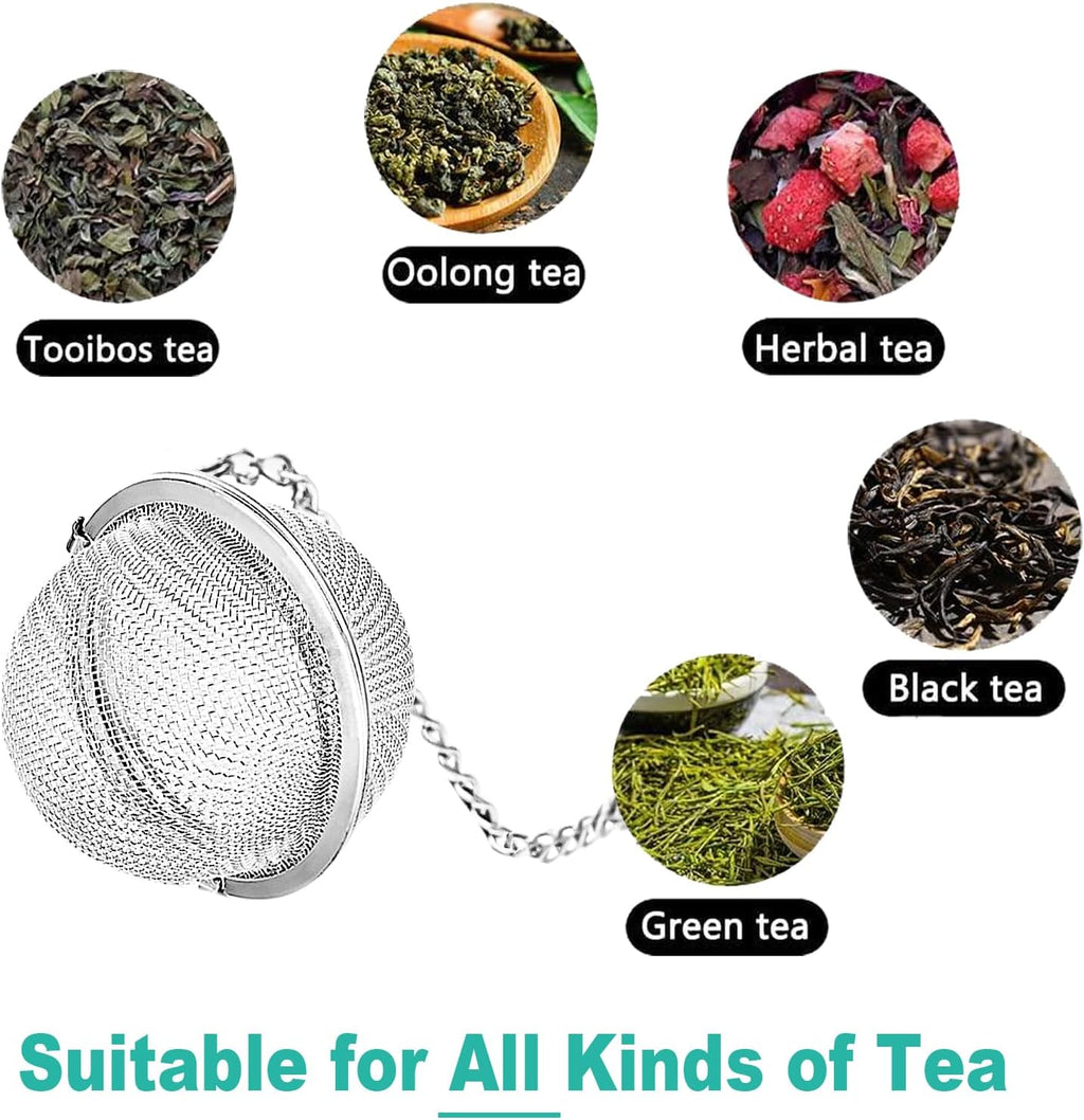2Pack Tea Infuser with Cute Cat Charm,Premium Stainless Steel Loose Leaf Tea Strainer Tea Steeper Tea Ball Tea Infusers for Loose Tea