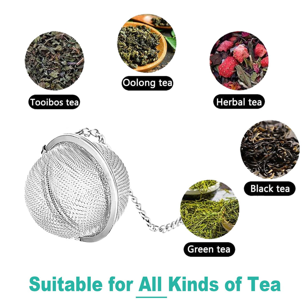 2Pack Tea Infuser with Cute Cat Charm,Premium Stainless Steel Loose Leaf Tea Strainer Tea Steeper Tea Ball Tea Infusers for Loose Tea