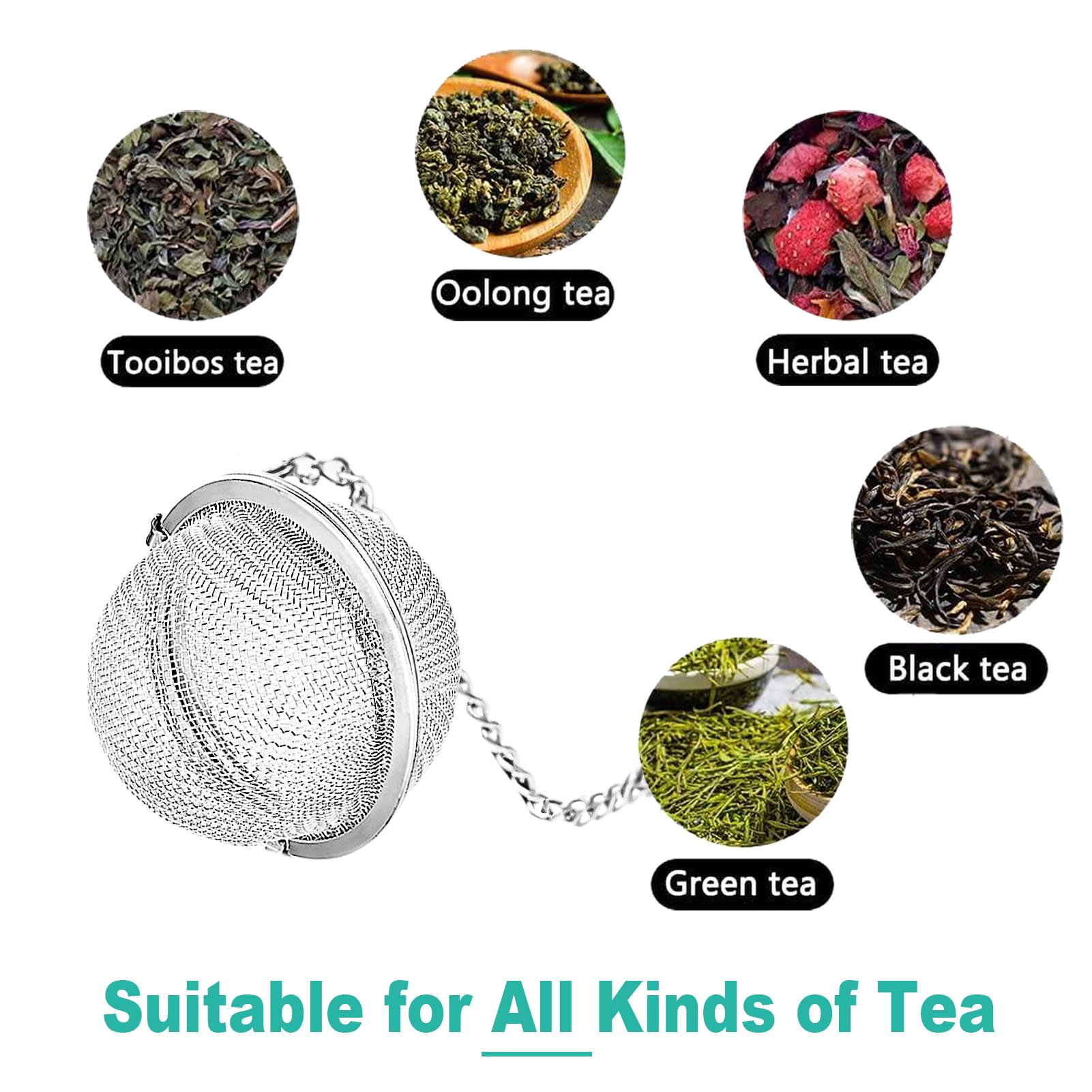 2Pack Tea Infuser with Cute Cat Charm,Premium Stainless Steel Loose Leaf Tea Strainer Tea Steeper Tea Ball Tea Infusers for Loose Tea